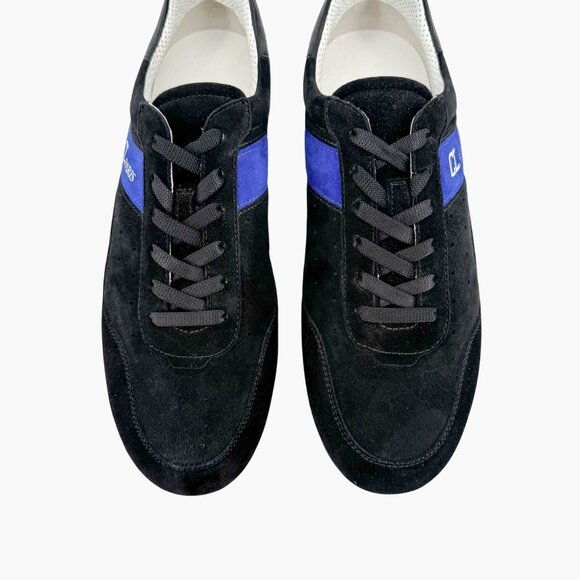 Christian Louboutin My K Low Top Sneakers Size 39.5 US 9.5 Black Blue Suede - Picture 4 of 14